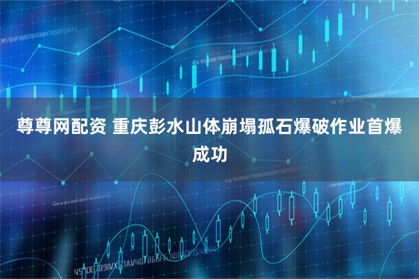 尊尊网配资 重庆彭水山体崩塌孤石爆破作业首爆成功